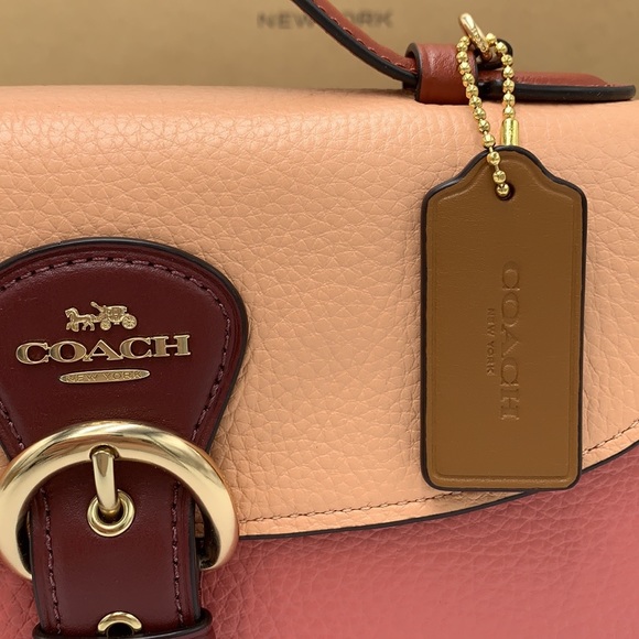 KLEO TOP HANDLE IN COLORBLOCK (COACH C8161) Gold/faded Blush Multi - Picture 14 of 16